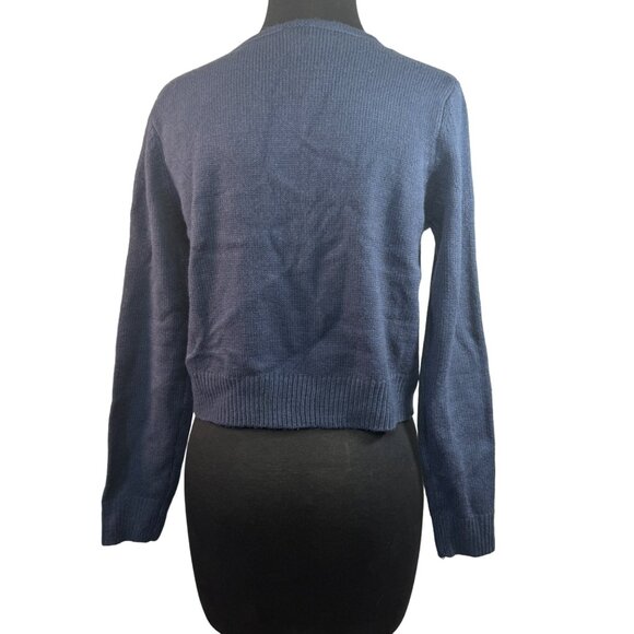 Ijoah Women's Tie-Front Cardigan Sweater S Blue 100% Acrylic Made In China - Picture 4 of 6